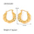 IG Style Circle Irregular Geometric Stainless Steel 18K Gold Plated Earrings