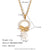 Fashion Circle Geometric Stainless Steel Electroplating Necklaces