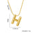 Moderate Luxury Letter Text Number Titanium Steel 18K Gold Plated Necklaces