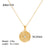 IG Style Circle Cosmos Geometric Stainless Steel 18K Gold Plated Necklaces