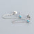 925 Sterling Silver Chic Stripe Quadrilateral Silver Diamond Inlay Stud Earrings