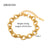 Women IG Style Circle Geometric Stainless Steel 18K Gold Plated Bracelets