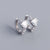 925 Sterling Silver Cute Heart Heart Silver Diamond Inlay Stud Earrings