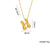 Letter Text Number Titanium Steel 18K Gold Plated Necklaces