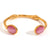 Fashion Ellipse Circle Stainless Steel 18K Gold Plated Bangles