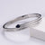 Women Minimalist Metal Diamond Crown Stainless Steel Bangles