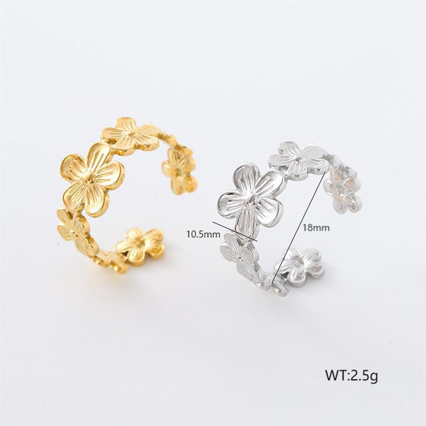 Retro Vintage Women Retro Vintage Geometric Stainless Steel Electroplating Rings