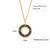 Fashion Quadrilateral Round Geometric Stainless Steel 18K Gold Plated Necklaces