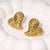 Heart Heart Stainless Steel Electroplating Stud Earrings