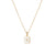 Minimalist Letter Number Text Stainless Steel 18K Gold Plated Necklaces