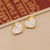 Fashion Heart Insect Stainless Steel Electroplating Earrings