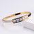 Fashion Women Checkered Metal Diamond Fruit Stainless Steel Bangles