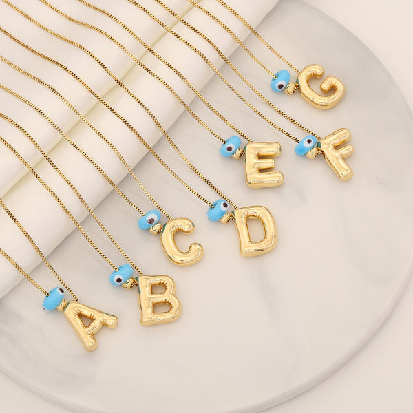 Expressive Letter Text Number Copper Electroplating Pendants