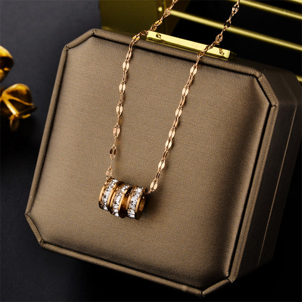 Geometric Titanium Steel 18K Gold Plated Necklaces