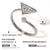 IG Style Triangle Geometric Stainless Steel Electroplating Rings