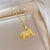 Korean Women Moon Geometric Stainless Steel Electroplating Necklaces