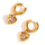 Fashion Heart Stainless Steel 18K Gold Plated Earrings