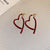 Luxurious Stripe Quadrilateral Round Leaf Bowknot Geometric Heart Droplet Copper Oil Dripping Earrings