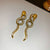 Medieval Snake Chinese Zodiac Animal Alloy Electroplating Earrings