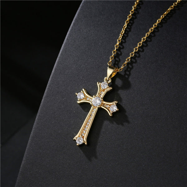 Unisex Cross Cross Copper Necklaces