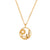 Fashion Round Geometric Stainless Steel 18K Gold Plated Necklaces