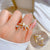 Moderate Luxury Women Crown Brass Rings