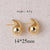 Fashion Droplet Copper Electroplating Stud Earrings