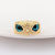 Vintage Retro Unisex Eye Metal Animal Owl Resin Oil Dripping Rings