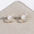 Chic Circle Star Geometric Copper Zircon Inlay Stud Earrings