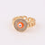 IG Style Women Diamond Metal Geometric Copper Electroplating Rings