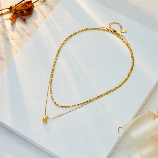 Chain Geometric Titanium Steel Electroplating Necklaces