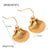 IG Style Shell Stainless Steel 18K Gold Plated Earrings