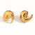 Fashion Circle Geometric Stainless Steel 18K Gold Plated Stud Earrings