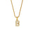 Fashion Round Number Text Letter Stainless Steel 18K Gold Plated Necklaces