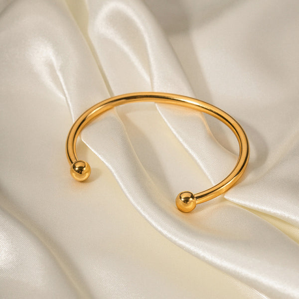 Women IG Style Sphere Geometric Stainless Steel 18K Gold Plated Bracelets