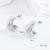 Elegant Round Droplet Stainless Steel Electroplating Stud Earrings