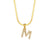 Fashion Stripe Number Text Letter Stainless Steel 18K Gold Plated Necklaces