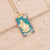 Retro Unisex Vintage Metal Geometric Copper Oil Dripping Pendants