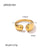 Women IG Style Circle Geometric Stainless Steel 18K Gold Plated Rings