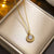 Geometric Titanium Steel 18K Gold Plated Necklaces