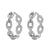 925 Sterling Silver Circle Round Geometric Silver Electroplating Earrings