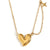 Fashion Heart Stainless Steel Electroplating Necklaces