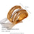 Fashion Niche Stripe Round Circle Geometric Stainless Steel 18K Gold Plated Rings