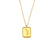 Fashion Quadrilateral Flower Stainless Steel 18K Gold Plated Necklaces