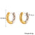 Fashion Circle U-Shape Geometric Stainless Steel 18K Gold Plated Earrings