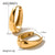 IG Style Circle Geometric Stainless Steel 18K Gold Plated Earrings