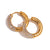 Fashion Round Geometric Stainless Steel 18K Gold Plated Earrings