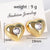 Moderate Luxury Irregular Heart Heart Droplet Copper Diamond Inlay Stud Earrings