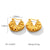 IG Style Pleated Irregular Geometric Stainless Steel Electroplating Earrings