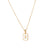 Minimalist Letter Number Text Stainless Steel 18K Gold Plated Necklaces